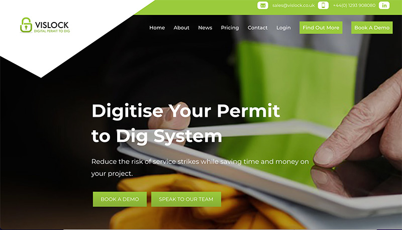 Vislock website design
